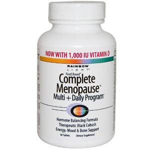 Rainbow Light Multivitamines complet ménopause, calcium 1000 mg, 1000 UI de vitamine D, 60 comprimés