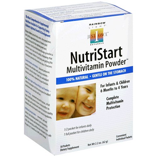 Rainbow Light Nutristart multivitamines alimentaires sachets de poudre Supplément pour les enfants de 6 mois à 4 ans 30-Count Boîtes (pack de 2)
