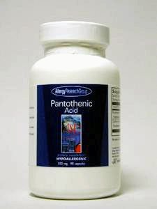 Recherche sur les Allergies Groupe-Acide pantothénique 500 mg 90 caps