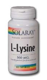 Solaray - Free-Form L-Lysine 500mg - Cap 120ct