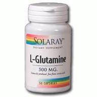 Solaray - L-glutamine, 500 mg, 100 capsules