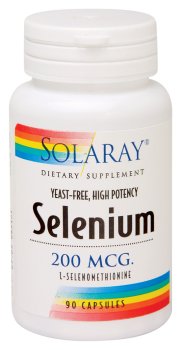 Solaray - Sélénium (sans levure), 200 mcg, 90 capsules