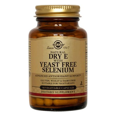 Solgar Vitamine E avec de la levure de sélénium-Free Capsules végétales 100
