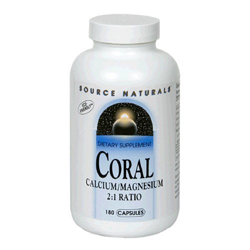 Source Naturals Coral Calcium / Magnésium Ratio 2:1, 180 Capsules