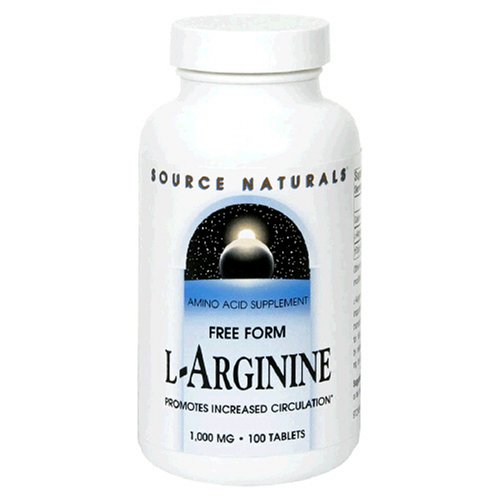 Source Naturals L-Arginine 1000mg, 100 comprimés (lot de 2)