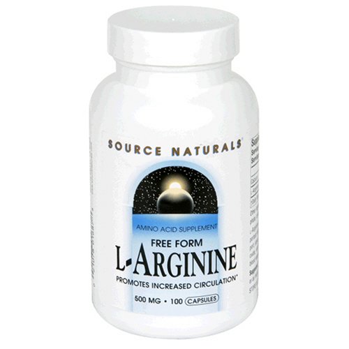 Source Naturals L-Arginine 500mg, 100 Capsules (Pack de 3)