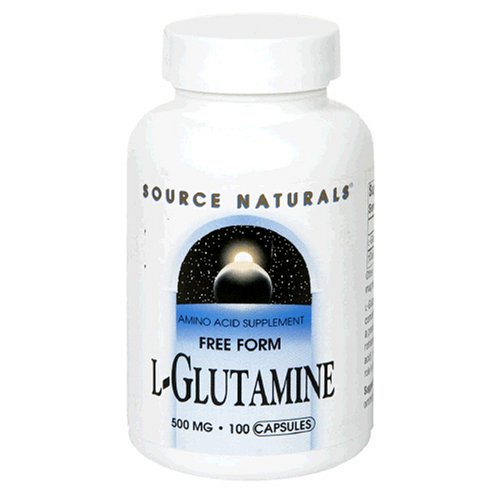 Source Naturals L-Glutamine 500mg, 100 Capsules (Pack de 3)