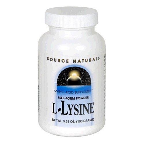 Source Naturals L-Lysine en poudre, 100g (Pack de 3)