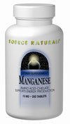 Source Naturals manganèse chélaté 15 mg élémentaires, 250 Comprimés