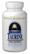 Source Naturals Taurine 500 mg Comprimés, 120 ct