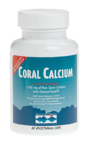 Trace Minerals Research calcium de corail, Casquettes végétariens, végétariens 60 Caps
