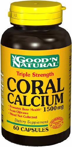 Triple 1500mg de calcium de corail Force - 60 casquettes, Good'n (naturel)
