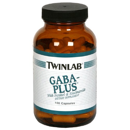 Twinlab GABA-Plus, avec Inositol et Niacinamide, 100 Capsules (pack de 2)