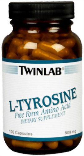 Twinlab L-Tyrosine 500mg, 100 Capsules (pack de 2)