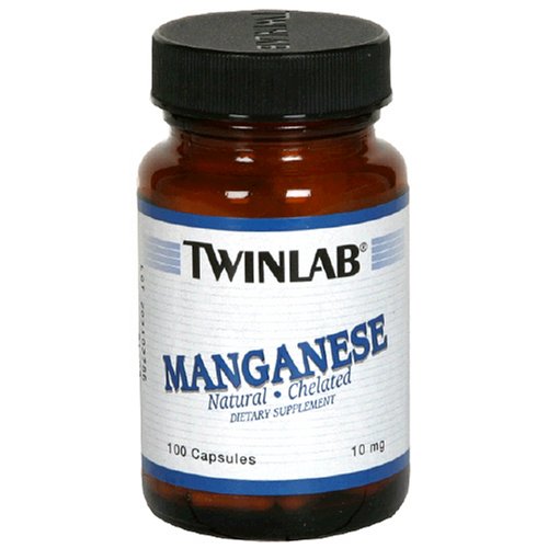 Twinlab Manganèse 10 mg, 100 Capsules (Pack de 6)