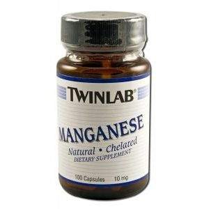 TwinLab - manganèse chélaté Natural *, 10 mg, 100 capsules