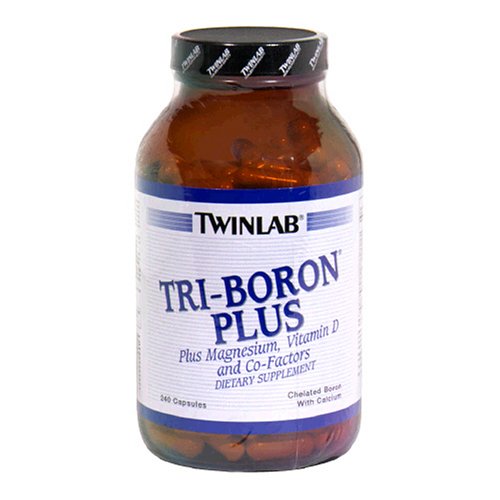 Twinlab Tri-Boron De plus, plus de magnésium, de la vitamine D3 et des co-facteurs, 240 Capsules (pack de 2)