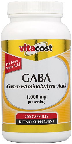 Vitacost GABA acide gamma - aminobutyrique - 1.000 mg par portion - 200 Capsules