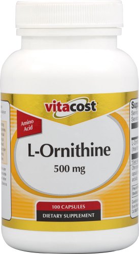 Vitacost L-Ornithine - 500 mg - 100 capsules végétariennes