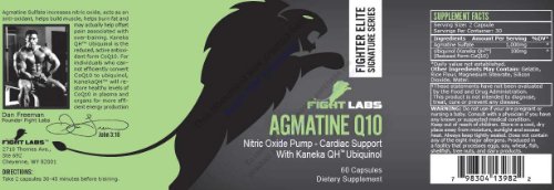 Agmatine Q10 Pompe Nitric Oxide & Support cardiaque avec Kaneka QH Ubiquinol par les laboratoires Combat