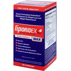 Liporidex MAX - Ultra Poids Formula Supplément Perte Fat Burner & Appétit - 100 caps libération rapide