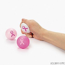 12 Sensibilisation du cancer du sein, ruban rose balles anti stress