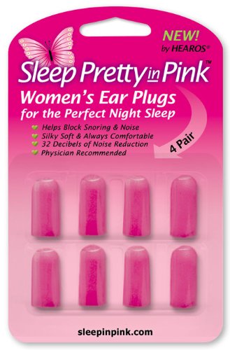 Sommeil Pretty in Ear Plugs Femmes Pink, 4-paires (Pack de 6)