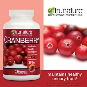 Trunature Cranberry 300 mg santé des voies urinaires 220 gélules Chaque Packof (2)