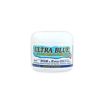 Ultra Blue topique analgésique de soulagement douleur gel, avec MSM et l'huile d'émeu - 4 oz
