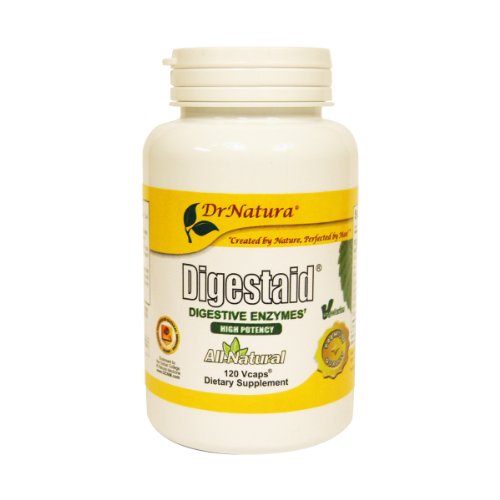 DrNatura Digestaid Digestive Enzyme Supplement  120-Vcaps Bottle