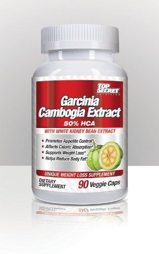 Garcinia cambogia extrait acide hydroxycitrique 50% (HCA) à l'extrait de haricot blanc, contrôle de l'appétit, perte de poids, Fat Burn-Top Secret Nutrition Garcinia du Cambodge à l'extrait de haricot blanc, 90 Veggie Caps