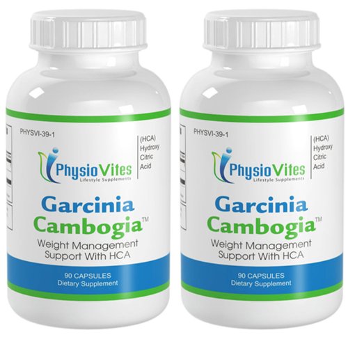 Garcinia Cambogia HCA Perdre du poids avec l'acide hydroxycitrique Physiovites Garcinia cambogia 800mg par portion 180 capsules 2 Bouteilles