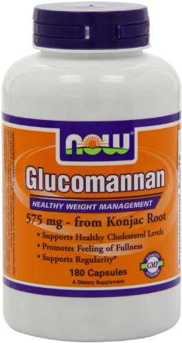 Now Foods Glucomannan 575mg, Capsules, 180-Count
