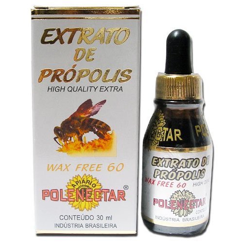 2 Pack of Polenectar Brazil Premium Bee Propolis Extract Wax Free 60 (30ml)