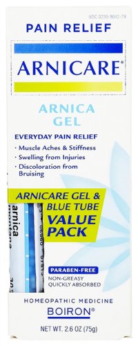Boiron Arnicare Arnica Gel Value Pack + 1 - 30C Arnica Montana Blue Tube!, (75 g) 2.60 oz.