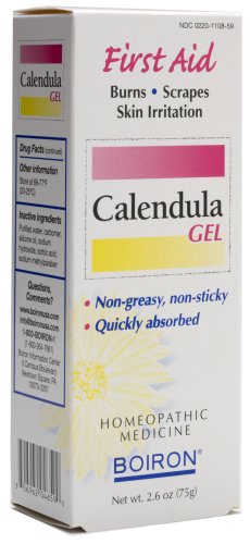 Boiron Homeopathic Medicine Calendula Gel for Burns, Scrapes and Skin Irritations, 2.6-Ounce Tubes (Pack of 3)