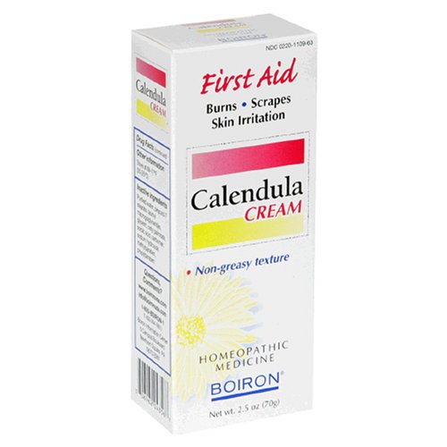 Boiron Homeopathic Medicine First Aid Calendula Cream, Homeopathic, 2.5-Ounce Packages (Pack of 2)