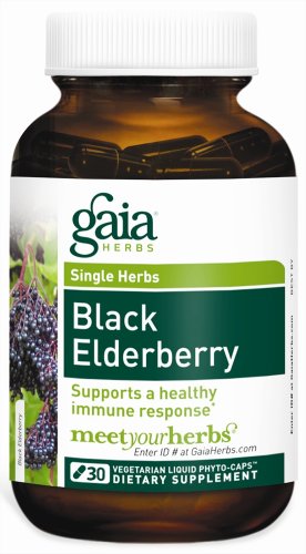 Gaia Herbs baies de sureau noir, 30 liquides Phyto-Capsules (pack de 2)
