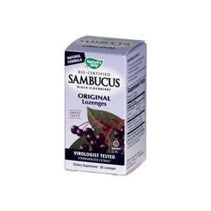 Nature Way - Sambucus original certifié Bio-Pastilles Noir sureau - 30 pastilles