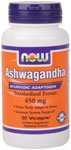 NOW Foods Ashwagandha Extrait 450mg 4,5%, 90 VCaps