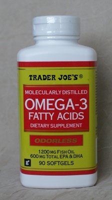 Trader Joe oméga-3 d'huile de poisson 1200mg Acides gras, 90softgels, inodore
