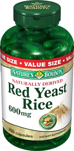 Bounty levure de riz rouge Nature, 600 mg, 250 Capsules