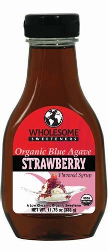 Édulcorants sains organiques Agave bleu saveur de fraise, bouteilles 11,75 onces (pack de 6)