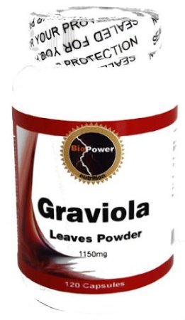 Graviola poudre de feuilles # 1150 mg - 240 capsules par BioPower (2 bouteilles)