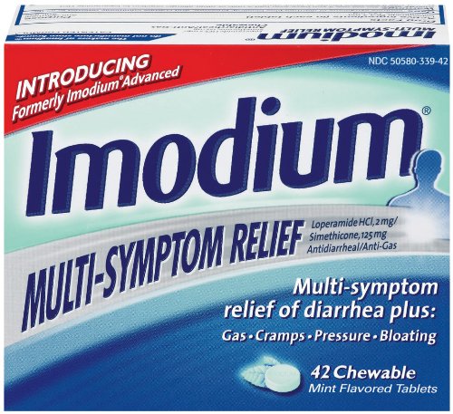 Imodium Multi-Symptom Relief de la diarrhée, Mint, 42-Count Comprimés à croquer