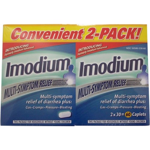 Imodium Multi-Symptom Relief - Paquet de 2, 60-Count Box