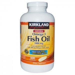 Kirkland Signature poisson oméga-3 concentré d'huile, 400 gélules, 1000 mg d'huile de poisson avec 30% d'oméga-3 (300 mg)
