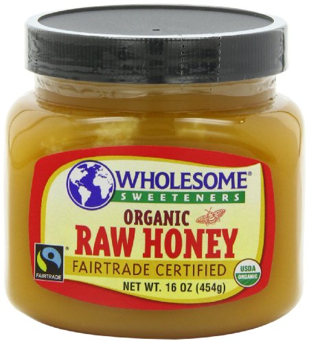Les édulcorants sains Organic Fair Trade Raw de miel, 16 pots de Once (pack de 3)