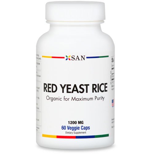 Levure de riz rouge Capsules de 1200 mg - Biologique. Gluten et soja gratuites | 60 Veggie Caps. Made in USA (1 pièce)