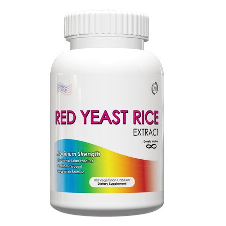 Levure de riz rouge Extrait 1200mg, 180 capsules végétariennes, levure de riz rouge Extrait